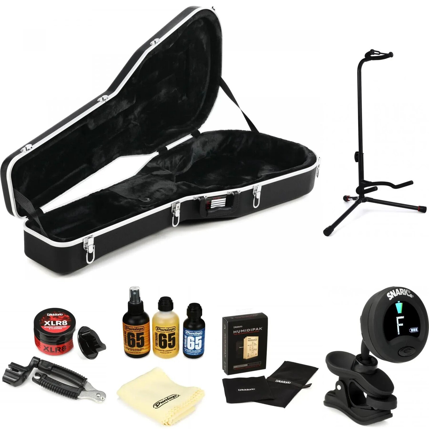

Комплект Essential Care Gator Deluxe в литом корпусе из АБС-пластика — 12-струнный акустический дредноут