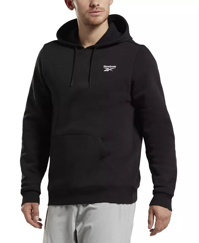 

Мужской фирменный флисовый пуловер с капюшоном Reebok, черный