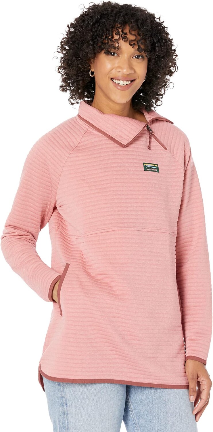 

Толстовка Airlight Asymmetric 1/4 Zip Tunic L.L.Bean, цвет Blush Heather