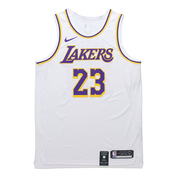Майка Nike NBA Lakers LeBron James VaporKnit Jersey 'White', белый фигурка funko vinyl gold nba lakers lebron james city 5 59386