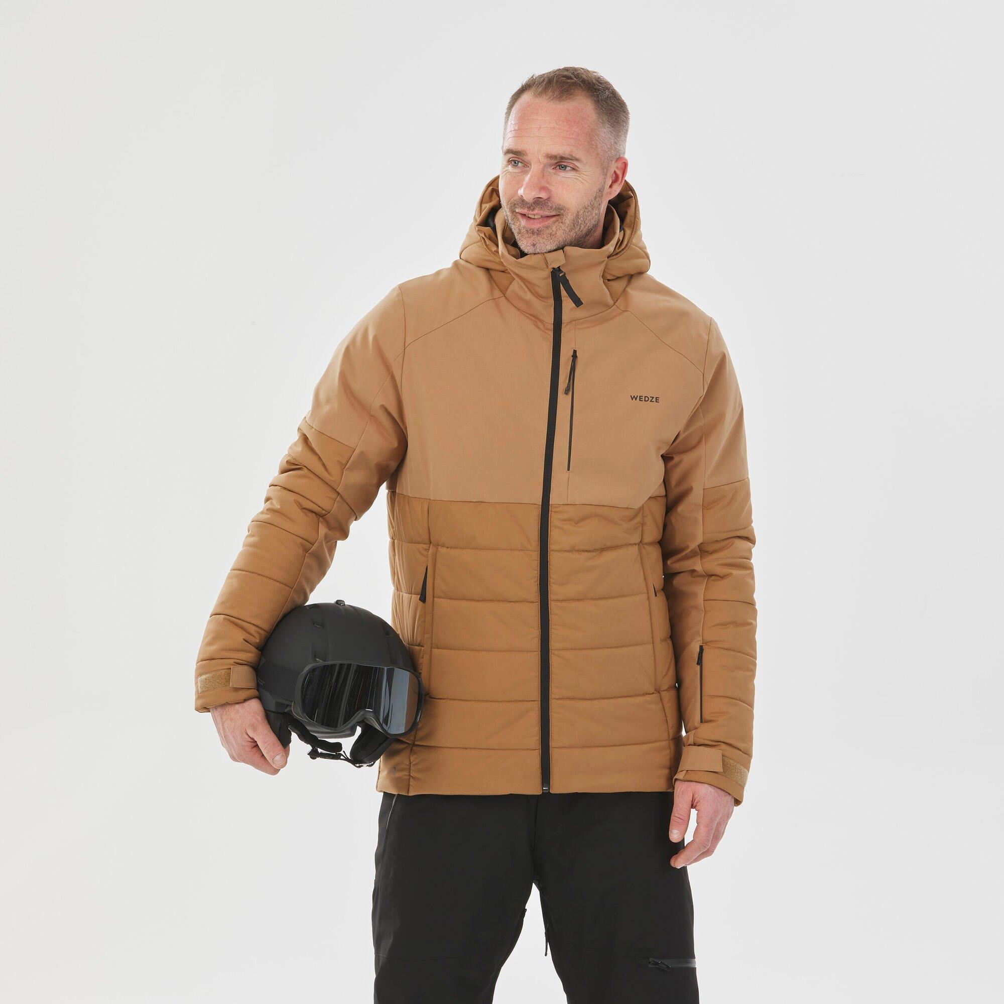 Теплая лыжная куртка средней длины Decathlon 100 Wedze, коричневый