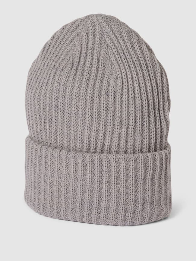 Вязаная шапка с широкой манжетой модель HEXO Pieces, светло-серый
