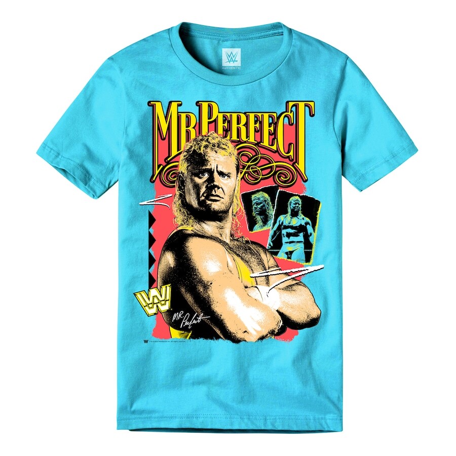 

Футболка с коротким рукавом WWE Authentic Mr Perfect, синий