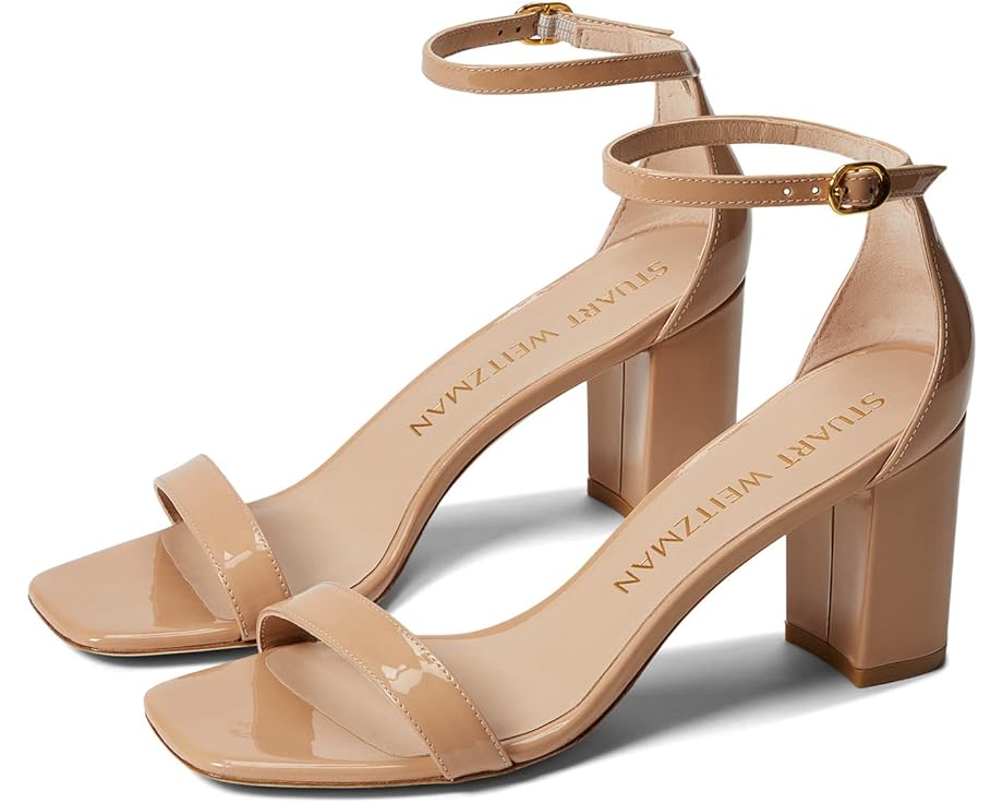 

Туфли Stuart Weitzman Nudistcurve 75 Block Sandal, цвет Adobe