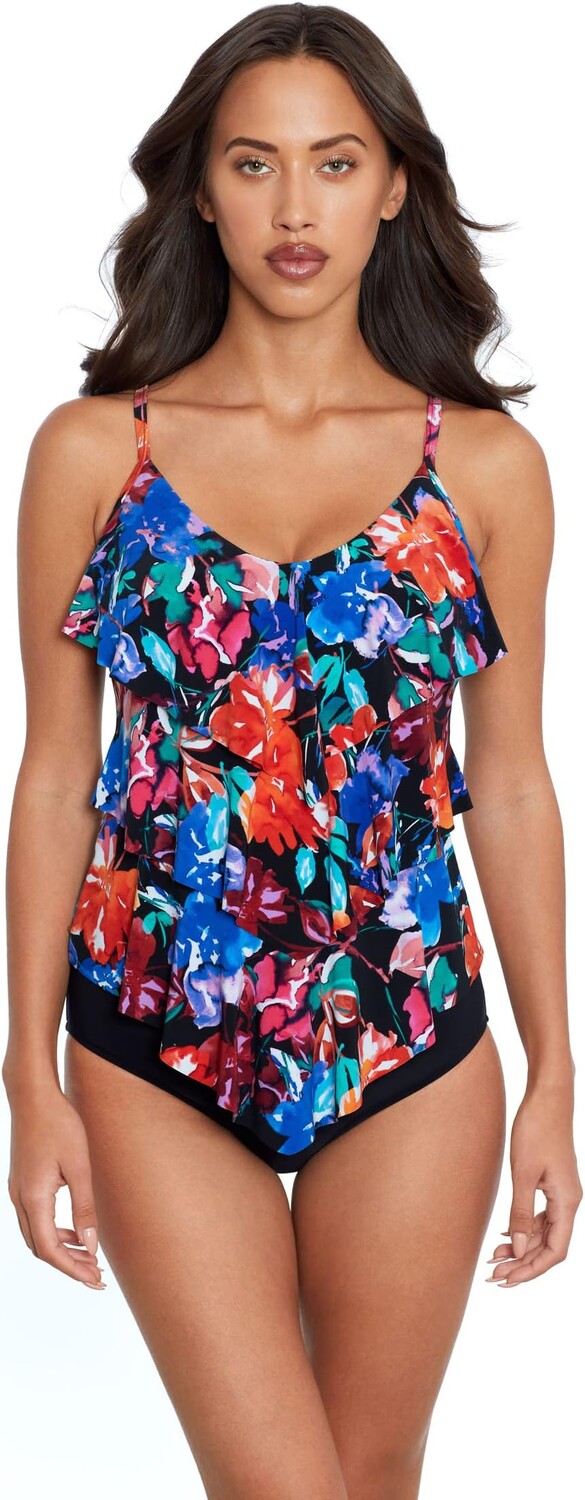 

Купальный топ Magicsuit Flower Child Rita Tankini Top, цвет Black/Multi