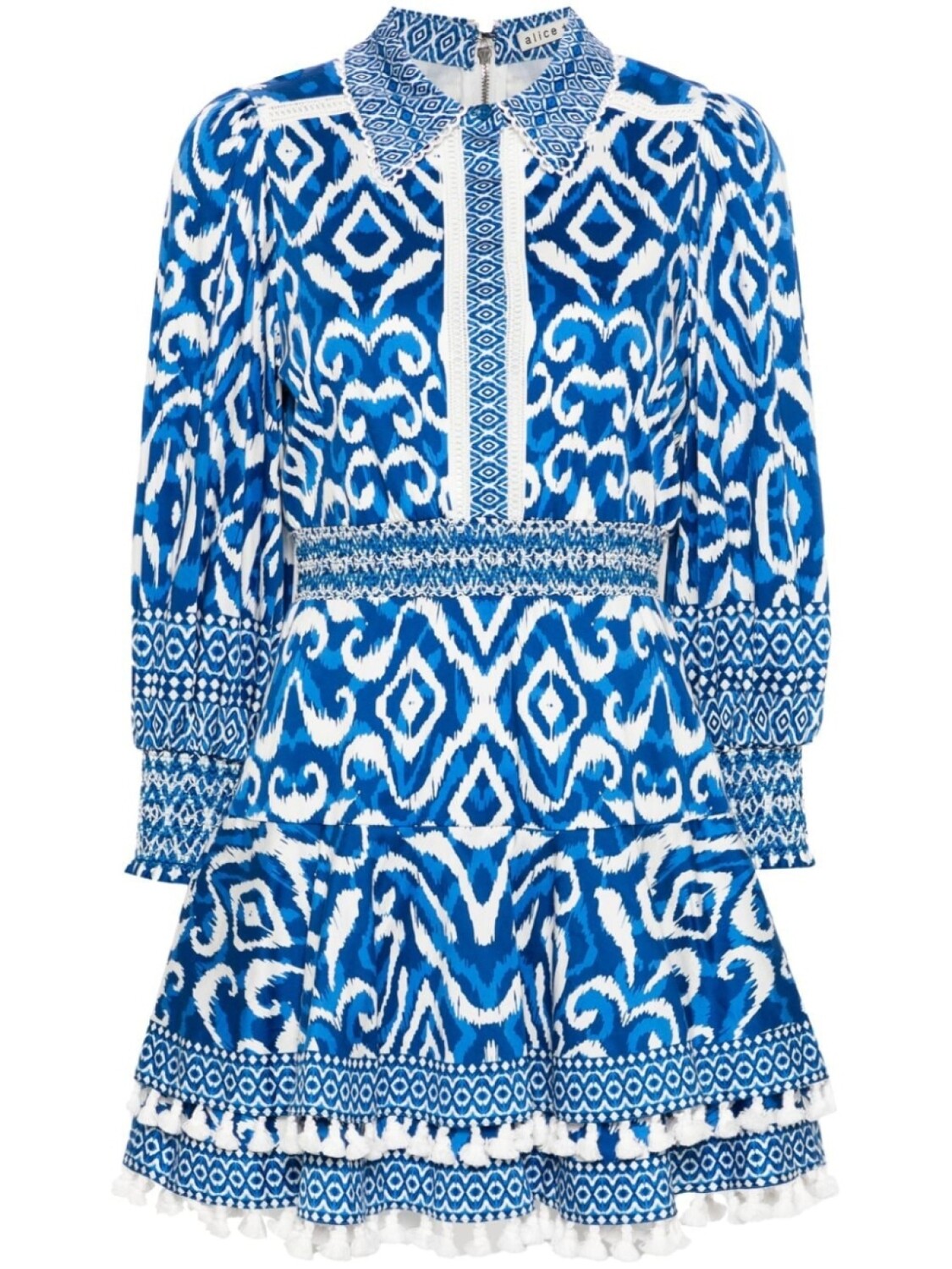 

Alice + olivia платье Loryn с абстрактным принтом, синий