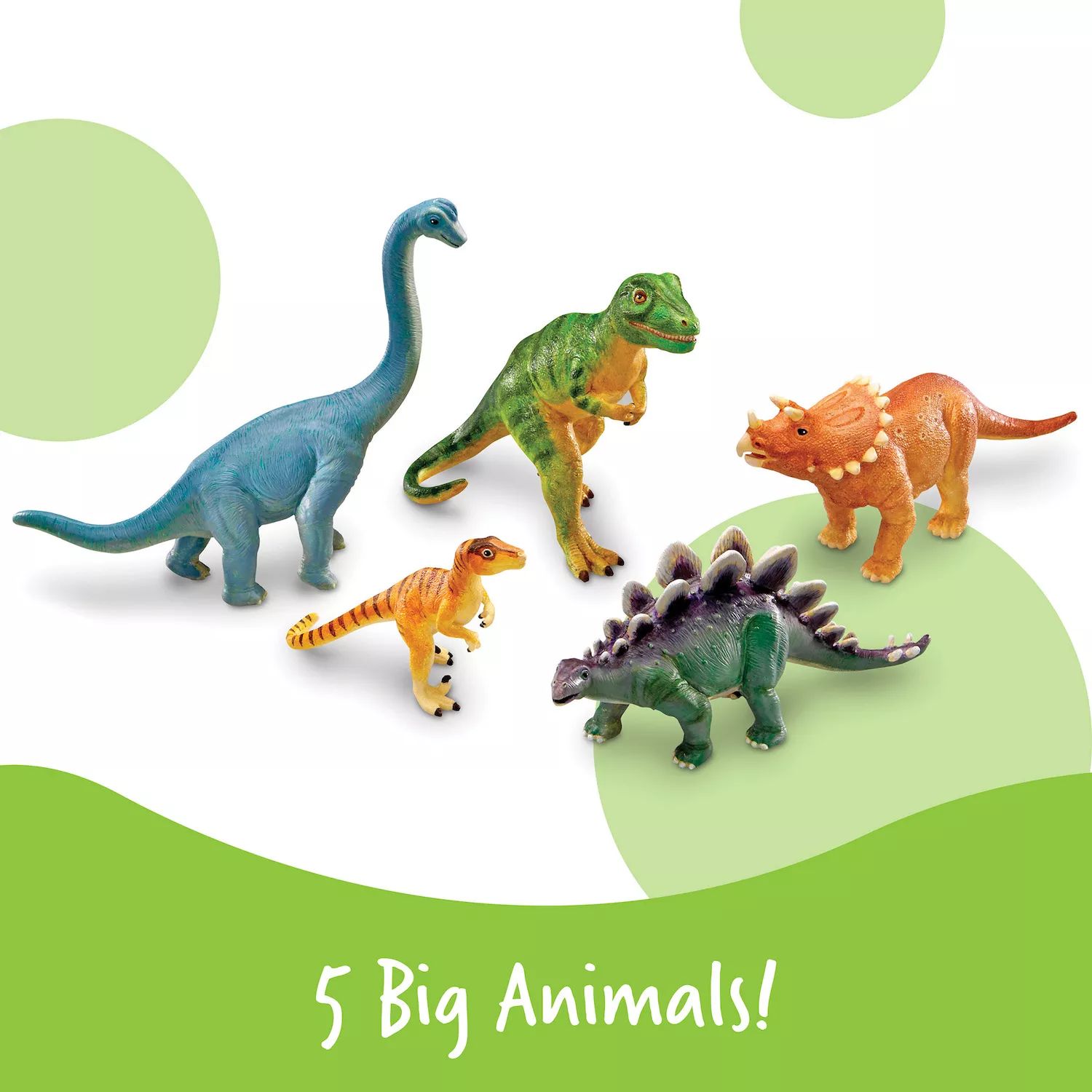 цена Учебные ресурсы: творческий игровой набор «Джамбо-динозавры» из 5 предметов Learning Resources