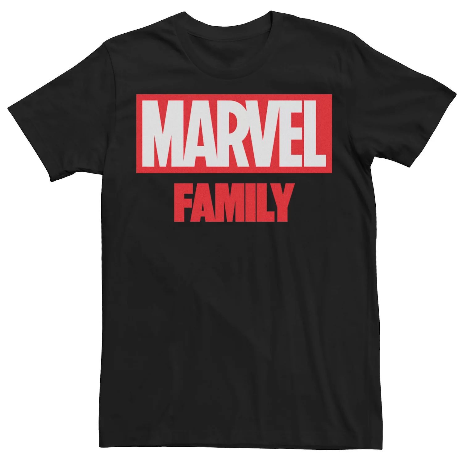 Мужская семейная футболка с простым логотипом Marvel