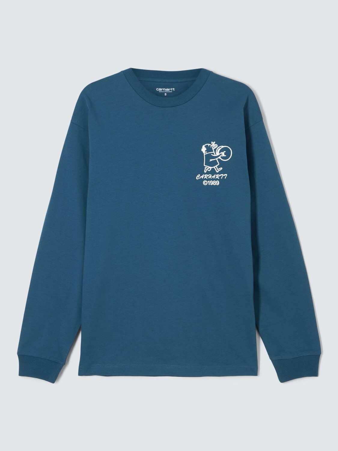 

Футболка с длинным рукавом Carhartt WIP, прусский синий