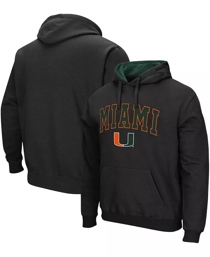 

Мужской пуловер с капюшоном Miami Hurricanes Arch Logo 3.0 Colosseum, серый