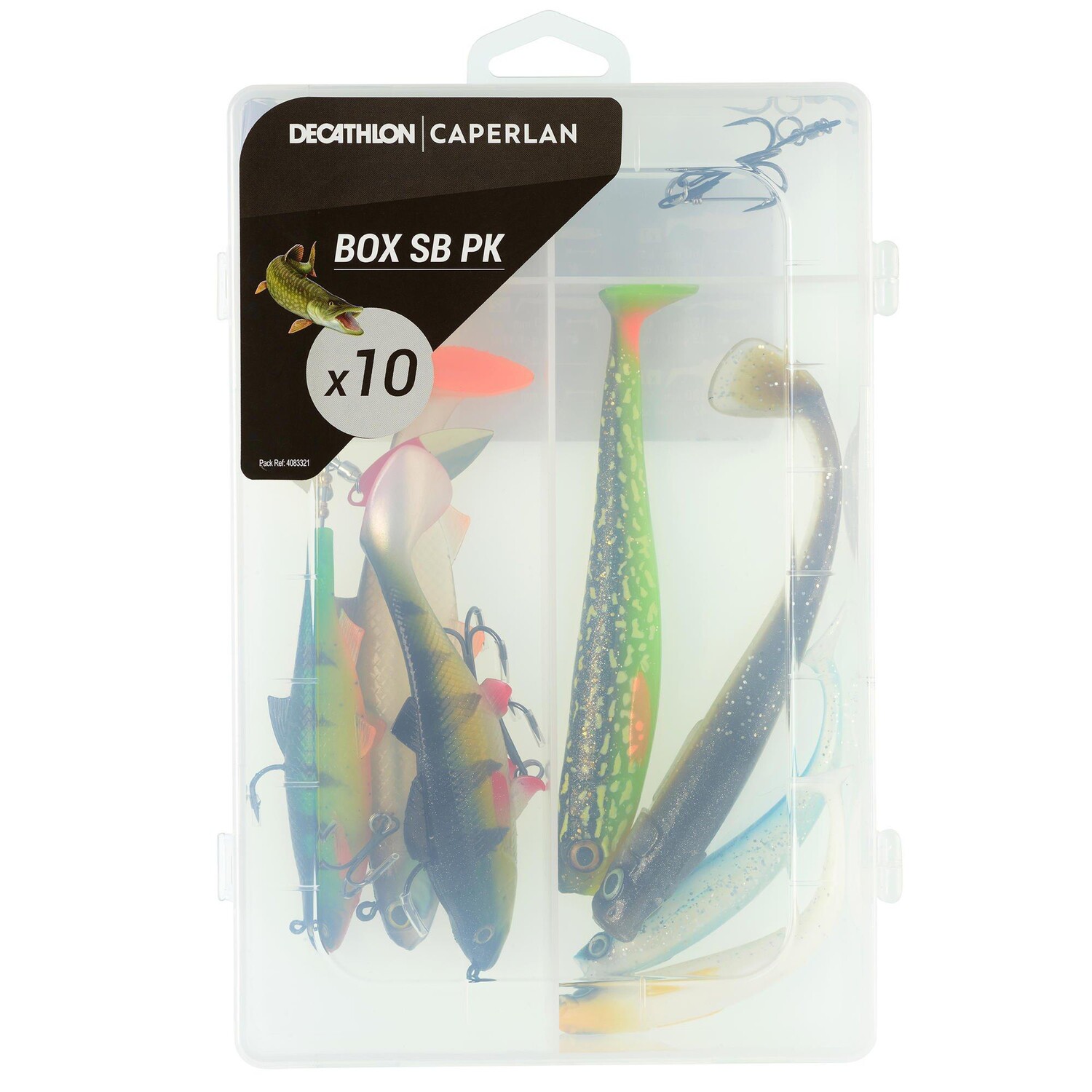 

Decathlon Lure Fishing Мягкие приманки Boxsb, упаковка Caperlan, зеленый