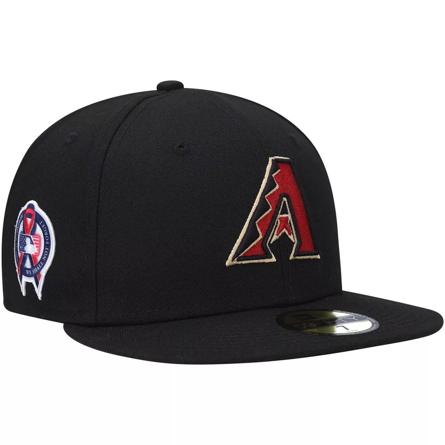 

Мужская кепка New Era Black Arizona Diamondbacks с боковой нашивкой в ​​честь Мемориала 9/11 59FIFTY
