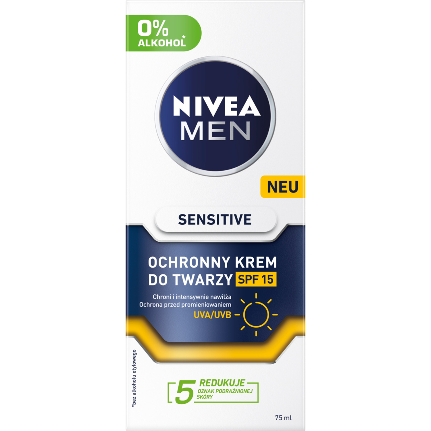 цена Защитный увлажняющий крем для лица с spf15 Nivea Men Sensitive, 50 мл
