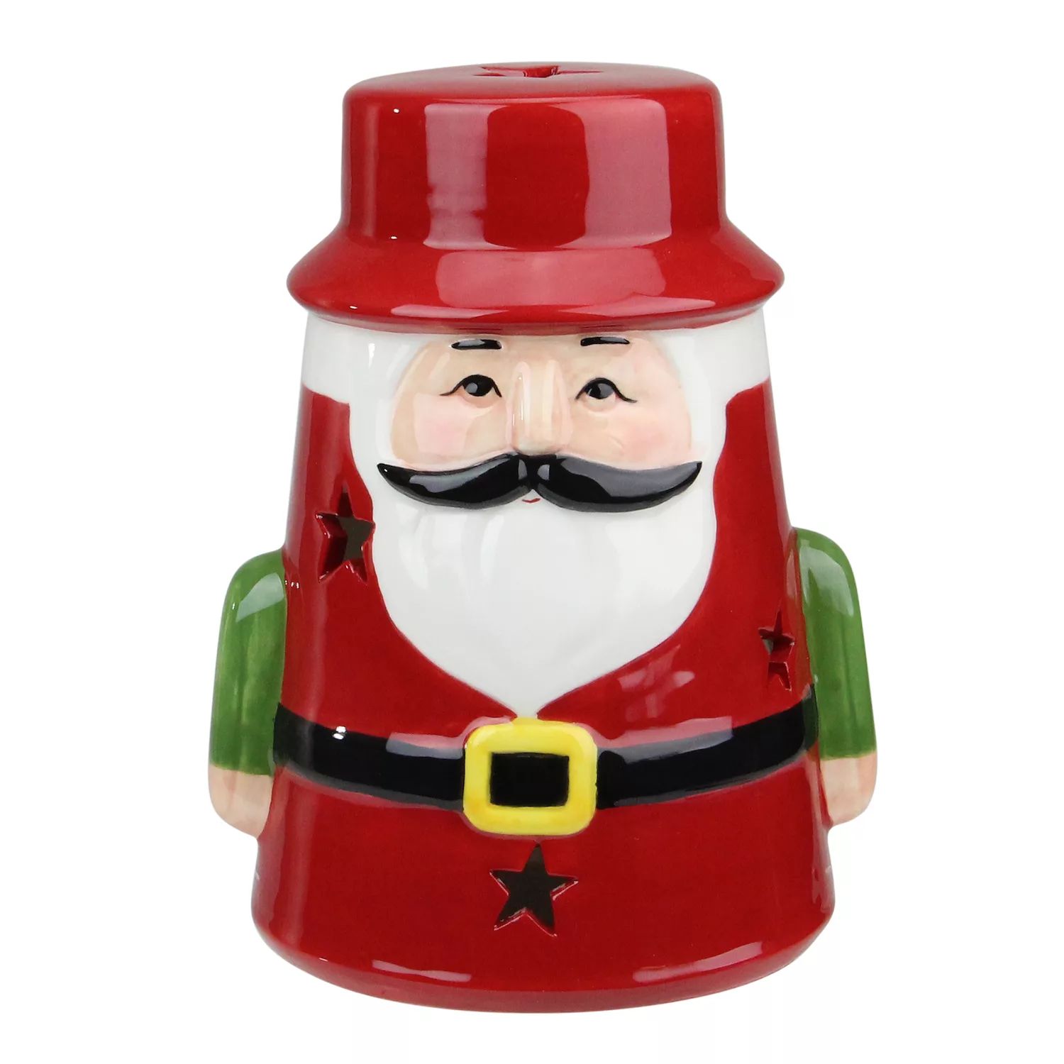 7.25 Красный керамический подсвечник для чайной свечи с изображением Санта-Рождества и Гнома молд гном гномик