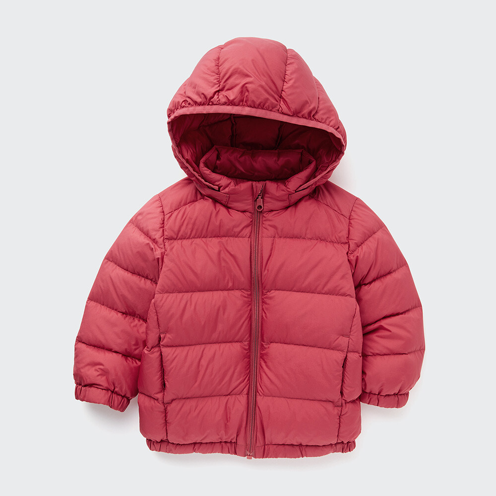 

Куртка Uniqlo Infant Premium легкая пуховая на молнии с капюшоном, красный