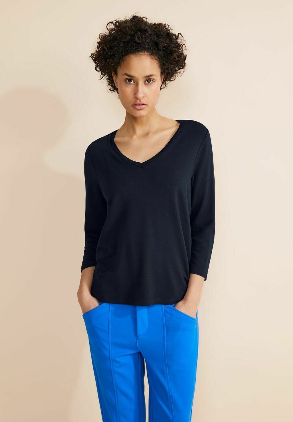 

Вязаный свитер CRASH 3/4 Street One, цвет blau