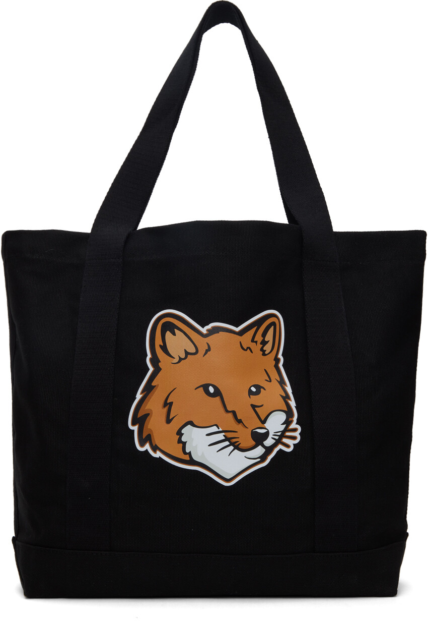 

Сумка-тоут с головой Black Fox Maison Kitsune