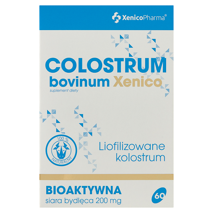 Препарат, укрепляющий иммунитет Xenico Colostrum Bovinum, 60 шт препарат укрепляющий иммунитет pharmovit oliwka europejska 20% oleuropeiny kapsułki 60 шт