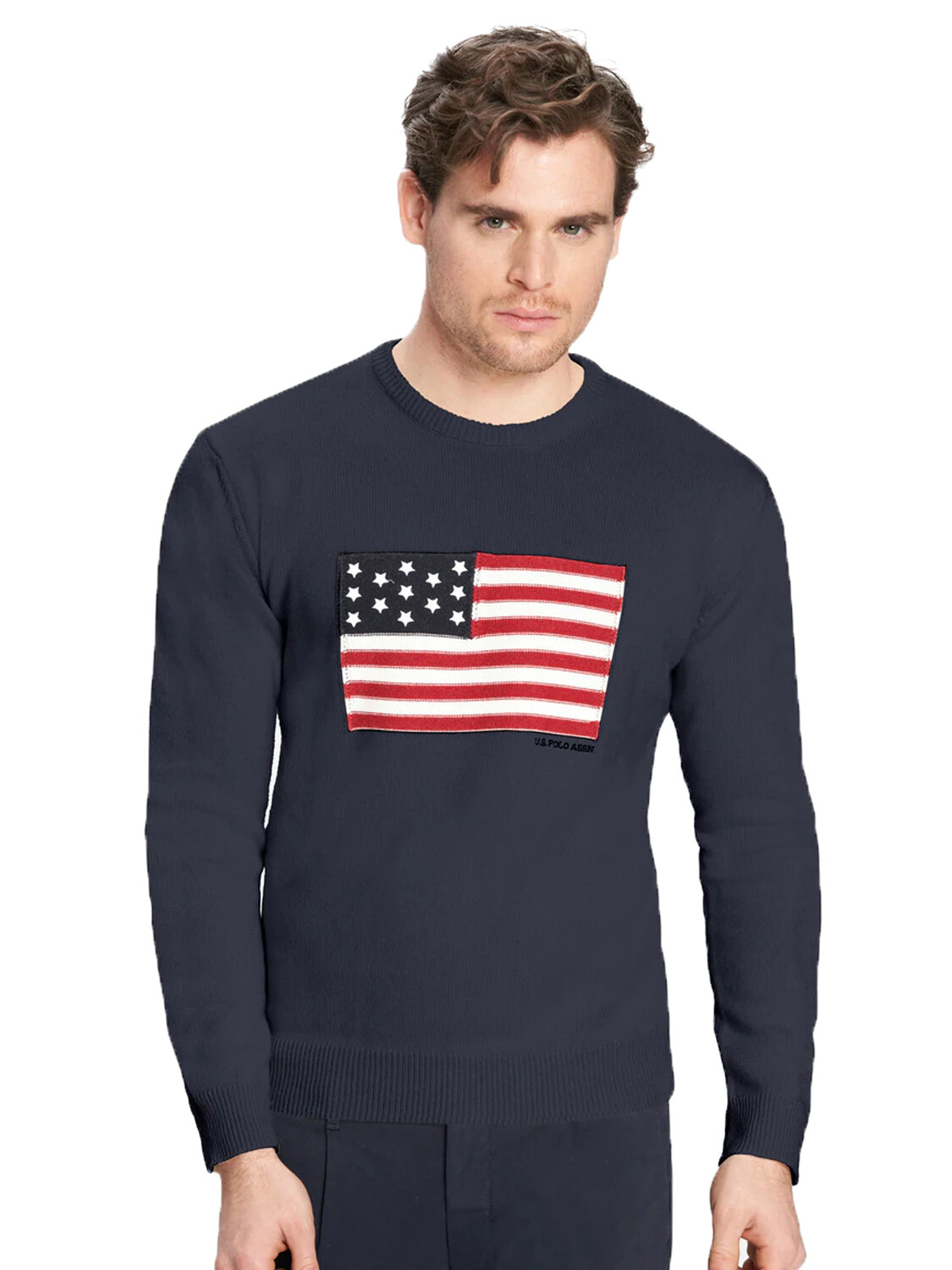

U.S. POLO Свитер с флагом, синий