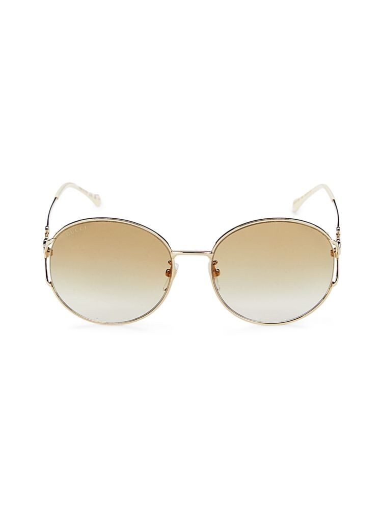 

Круглые солнцезащитные очки 58MM Gucci, золото