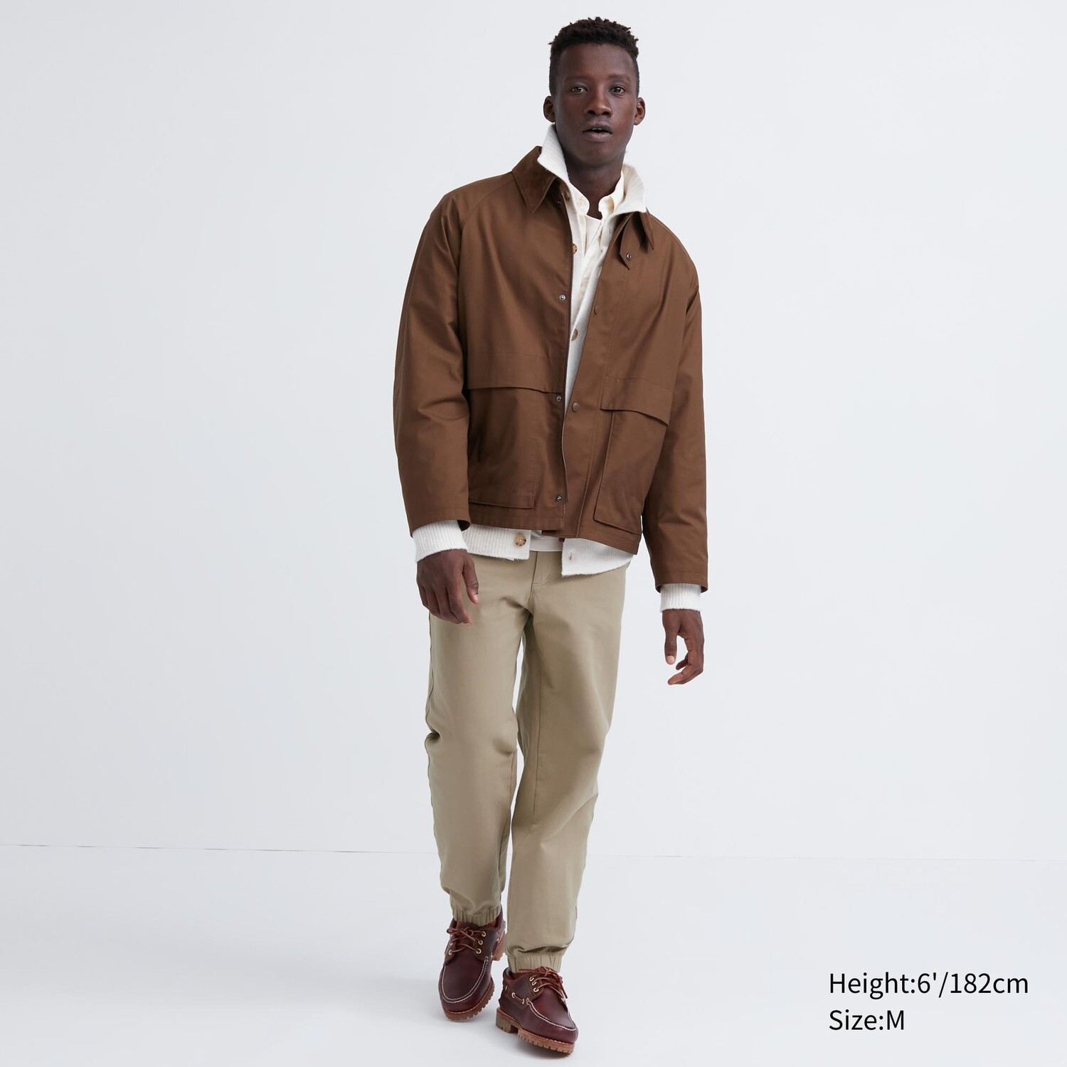 

Джоггеры из стираного джерси длиной до щиколотки Uniqlo, бежевый