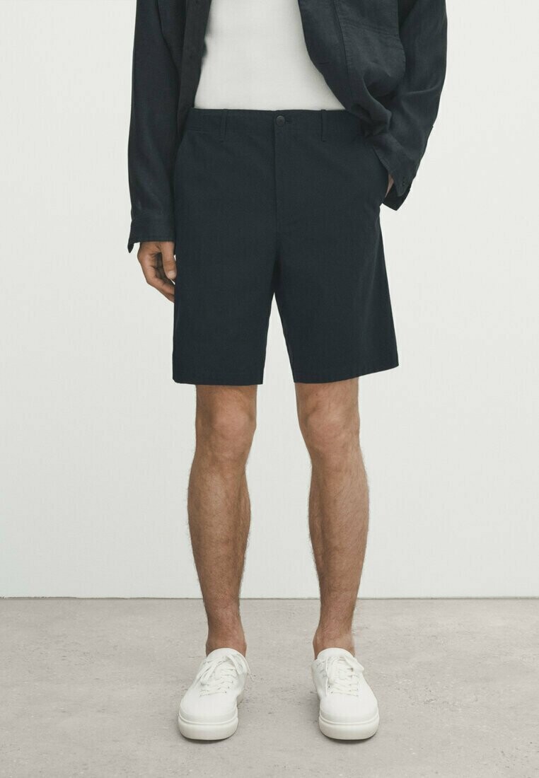 

Шорты Bermuda With Dyed Thread Massimo Dutti, цвет dark blue