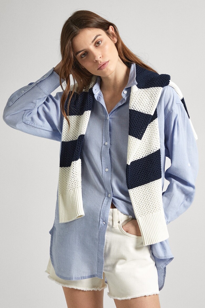 

Льняная рубашка Pepe Jeans London, синий