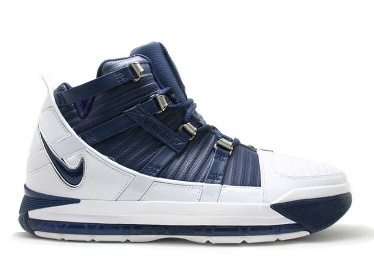 

Кроссовки Nike ZOOM LEBRON 3 'MIDNIGHT NAVY', белый