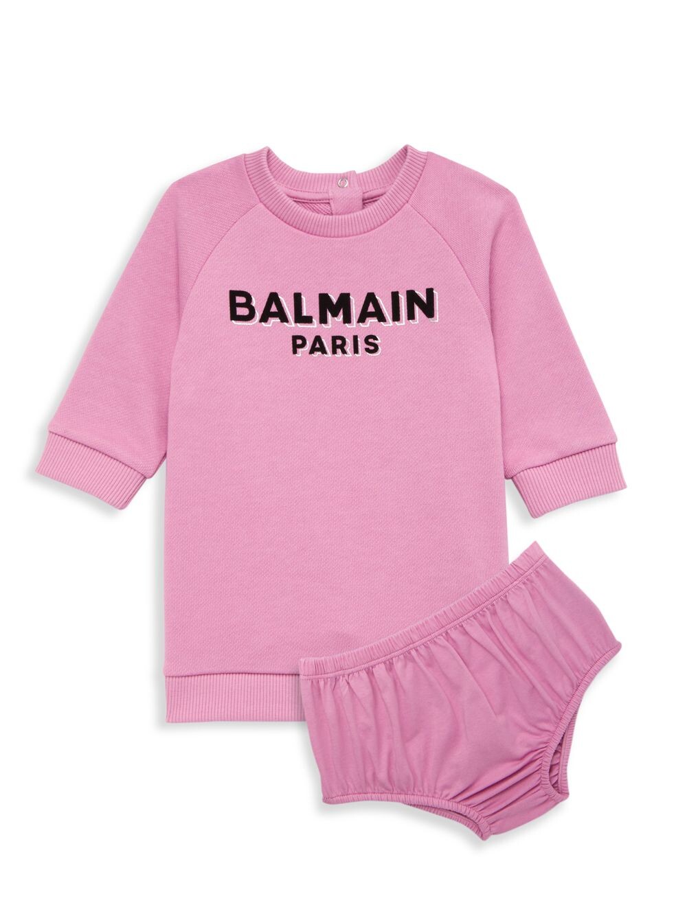 

Хлопковая толстовка с логотипом для маленьких девочек Balmain, розовый