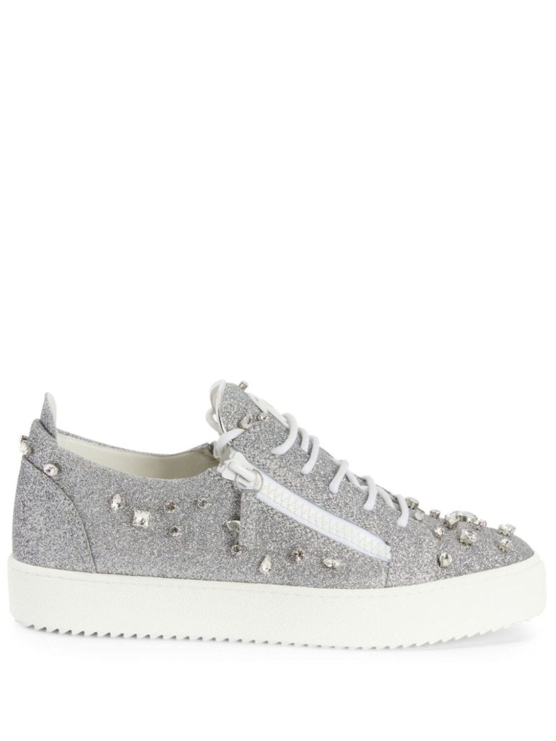 

Кеды Frankie с блестками Giuseppe Zanotti, серый