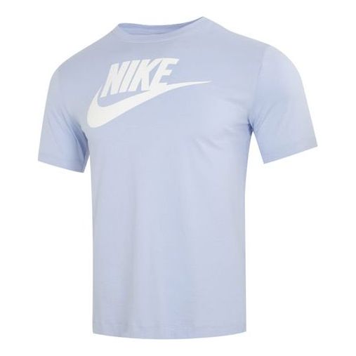 Футболка Nike Alphabet Logo Athleisure Casual Sports Round Neck Short Sleeve Blue, мультиколор