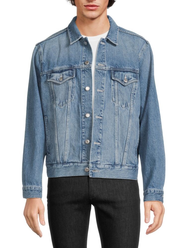 

Джинсовая куртка с поясом на спине Alex Mill, цвет Medium Wash