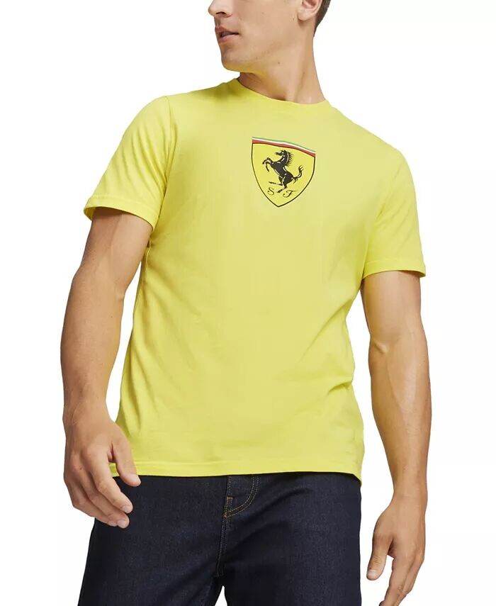 

Мужская футболка с графическим рисунком Ferrari Race Big Shield с короткими рукавами Puma, желтый