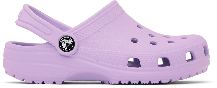 

Детские фиолетовые классические сабо лавандового цвета Crocs