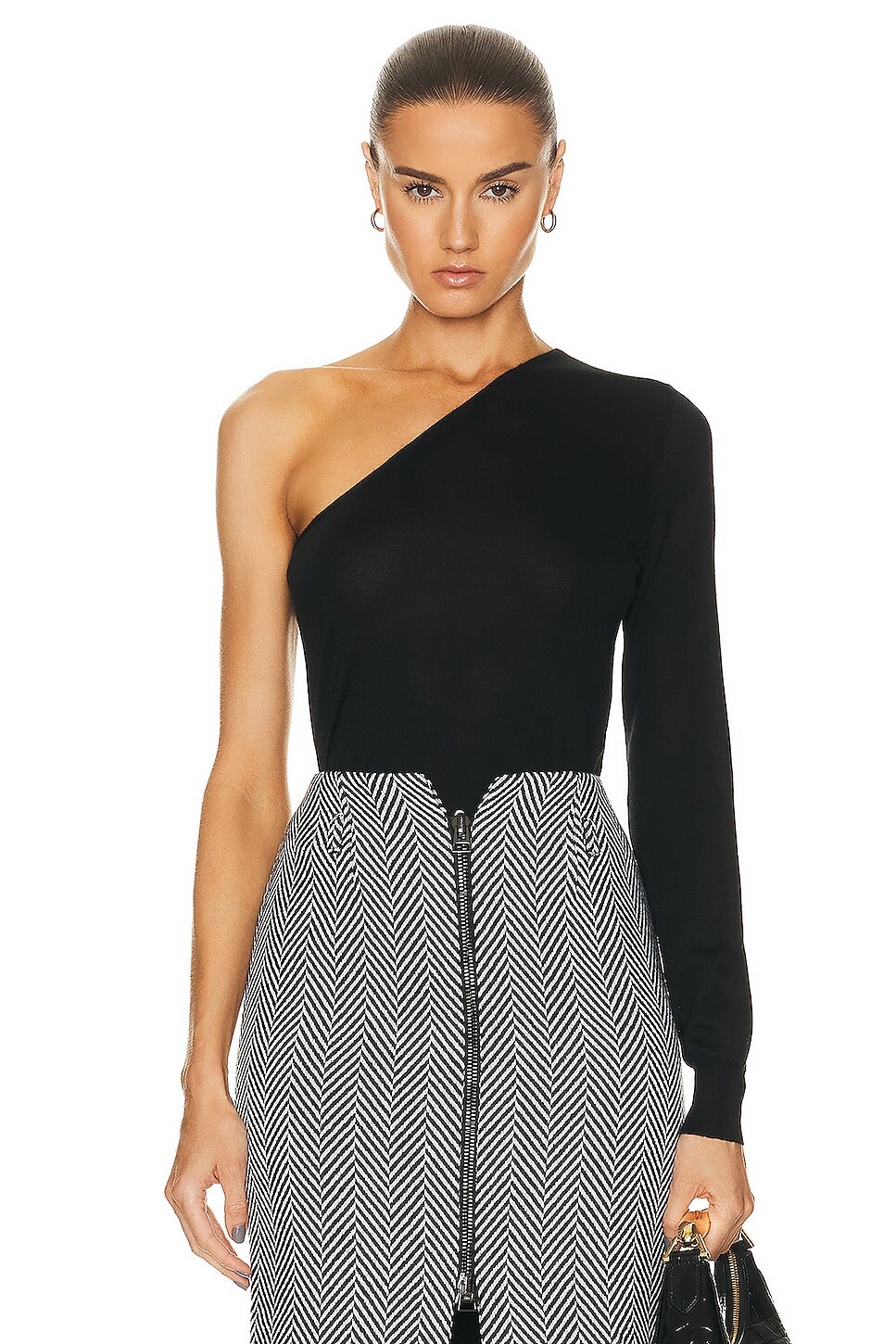 

Топ Tom Ford Cashmere Silk One Shoulder, черный