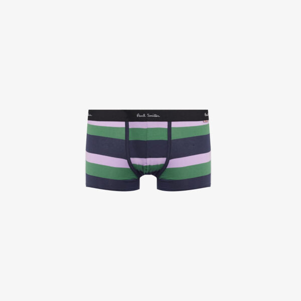 

Трусы из эластичного органического хлопка с фирменным поясом Paul Smith, синий