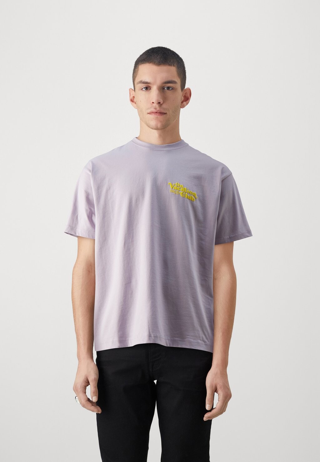 

Футболка с принтом Enjoy Unisex On Vacation, цвет light purple