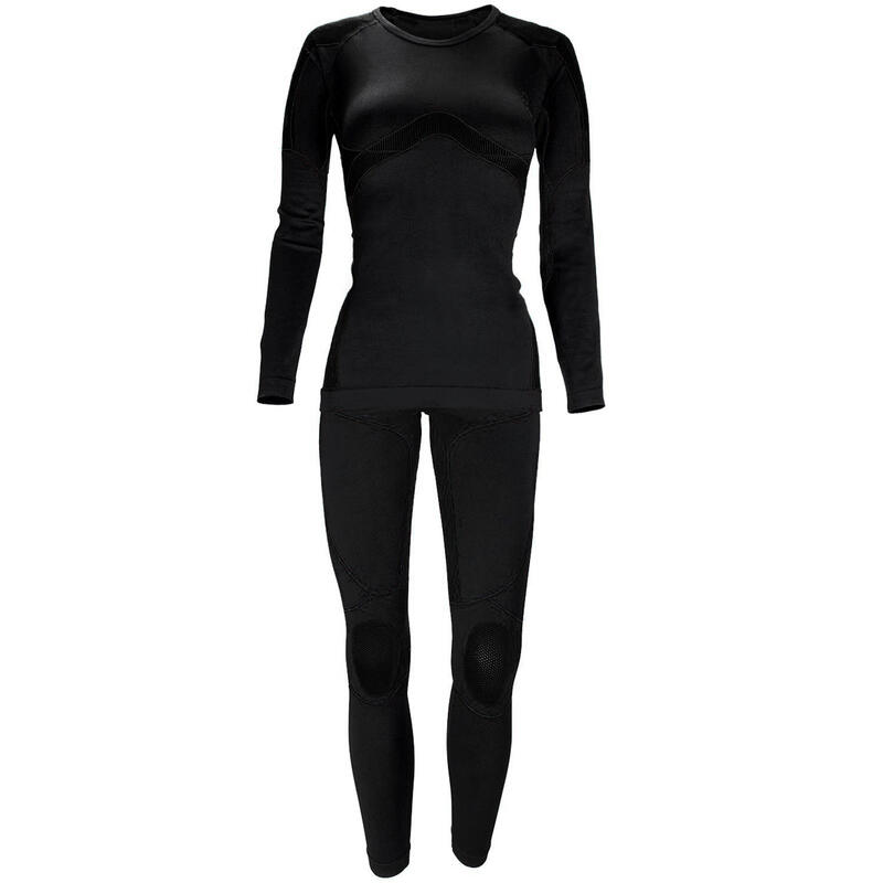 Комплект женского функционального нижнего белья | Термобелье | Бесшовные | Черный BLACK SNAKE, цвет schwarz