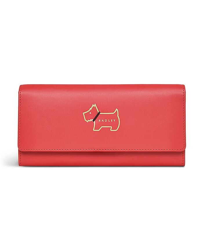 

Кожаный мини-кошелек с клапаном Heritage Dog Outline Radley London, красный