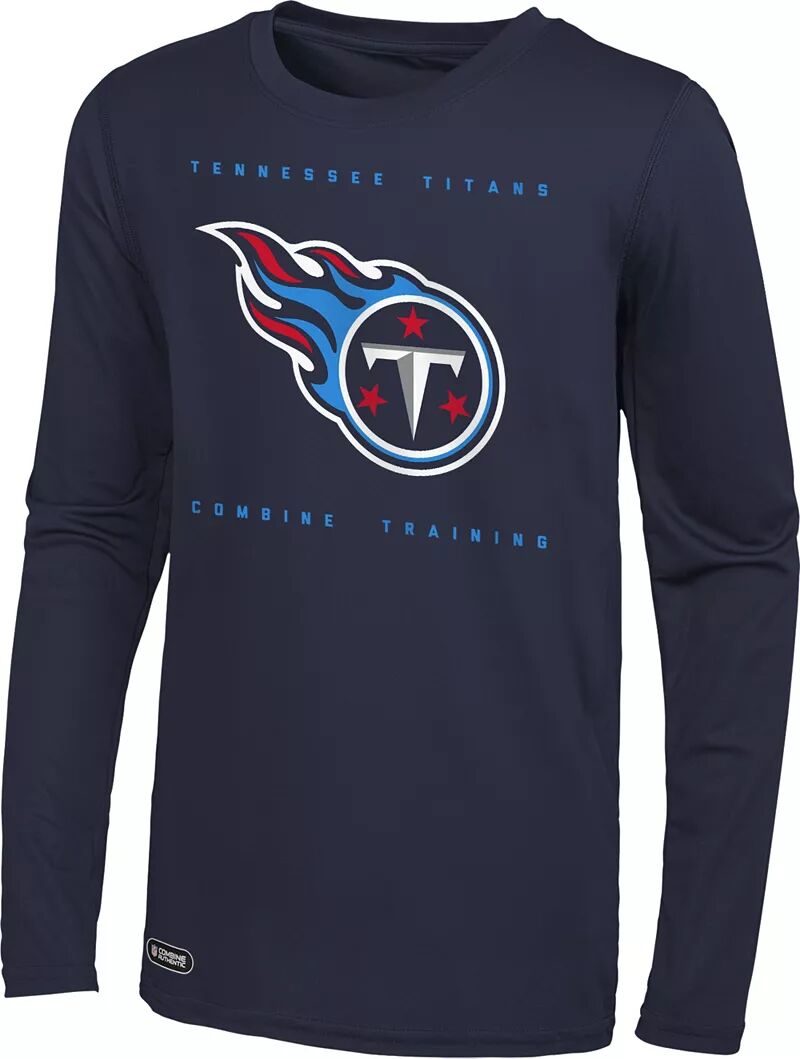 Мужская футболка Tennessee Titans Side Drill с длинными рукавами Nfl Combine Joint