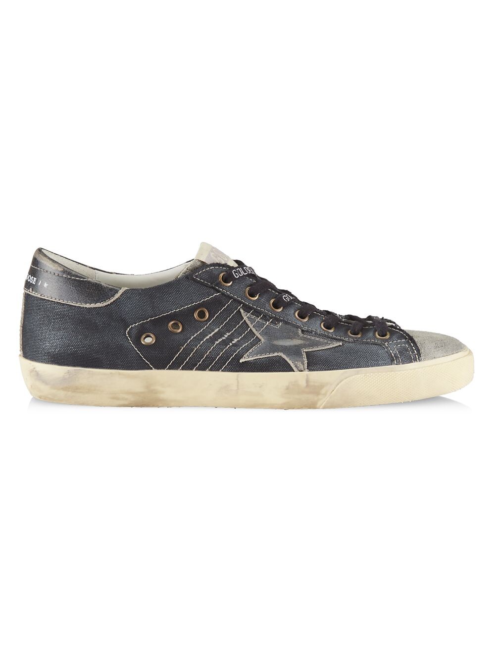 

Винтажные кожаные низкие кеды Super-Star Golden Goose, черный