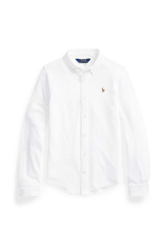 

Детская хлопковая рубашка Polo Ralph Lauren, белый