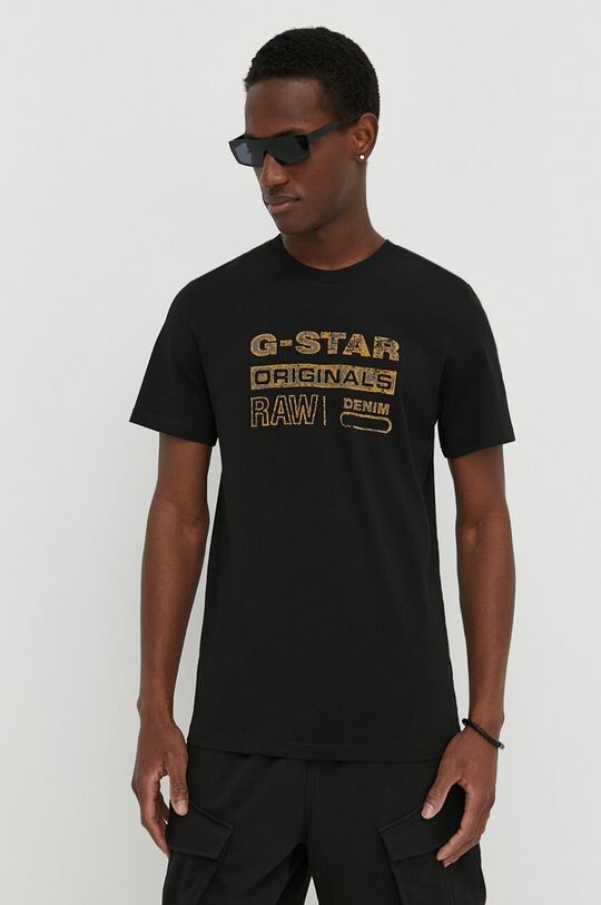 

Хлопковая футболка G-Star Raw, черный