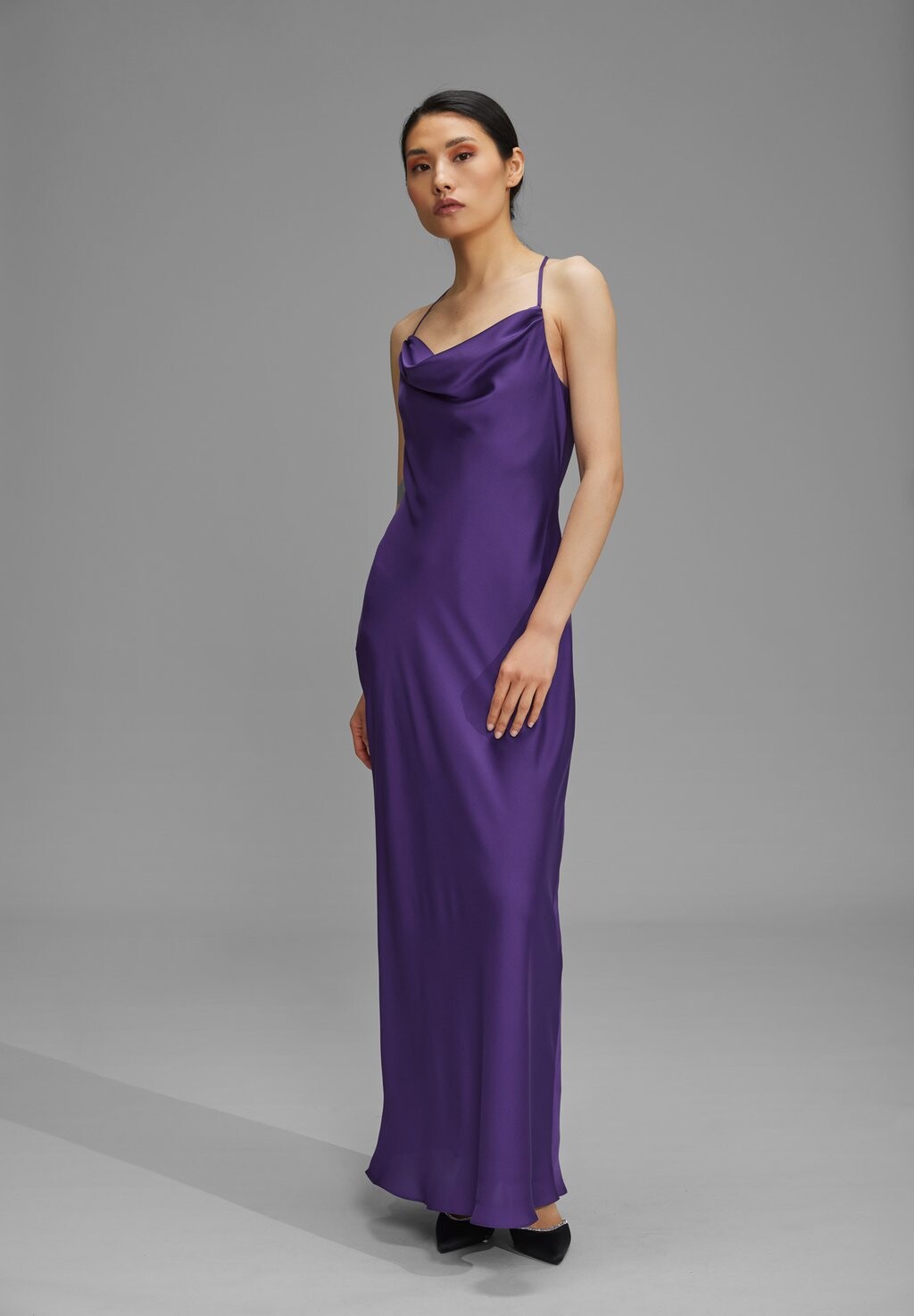 

Вечернее платье Slip Mit Strass Details Swing, цвет dark purple