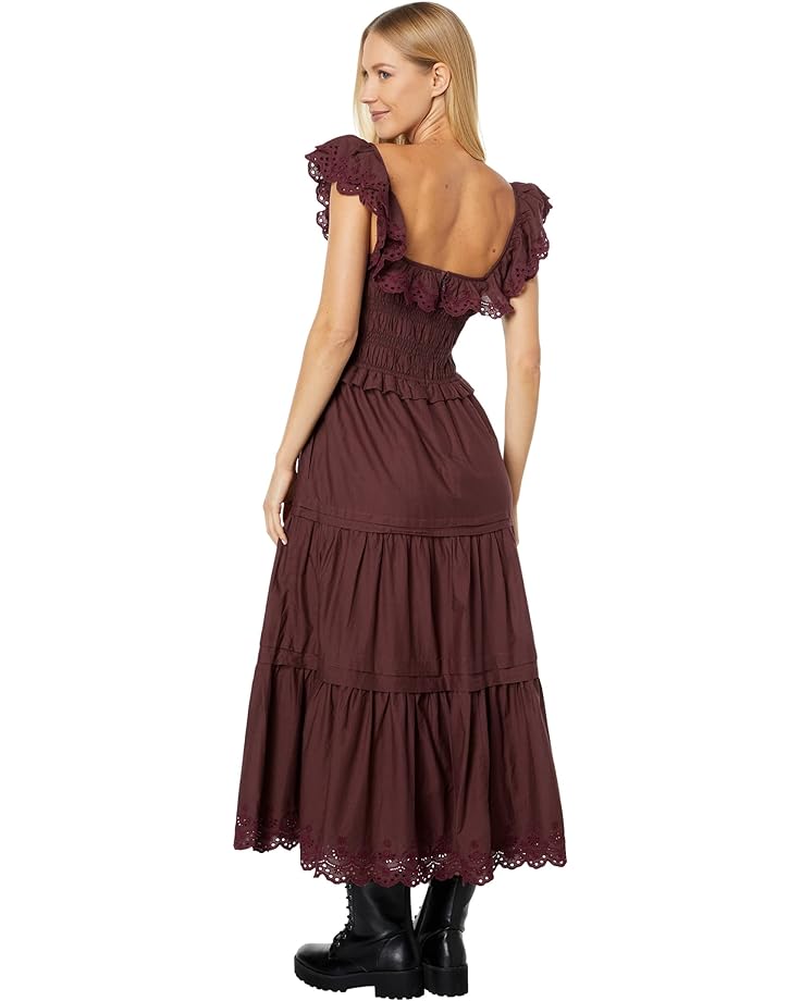 цена Платье Madewell Lucie Embroidered Cotton Midi Dress, цвет Vintage Mulberry