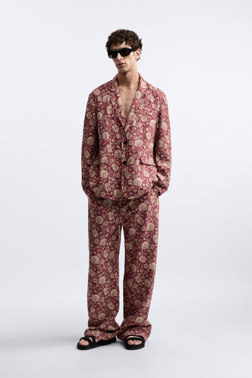 

Сандалии со шнурами ZARA, черный