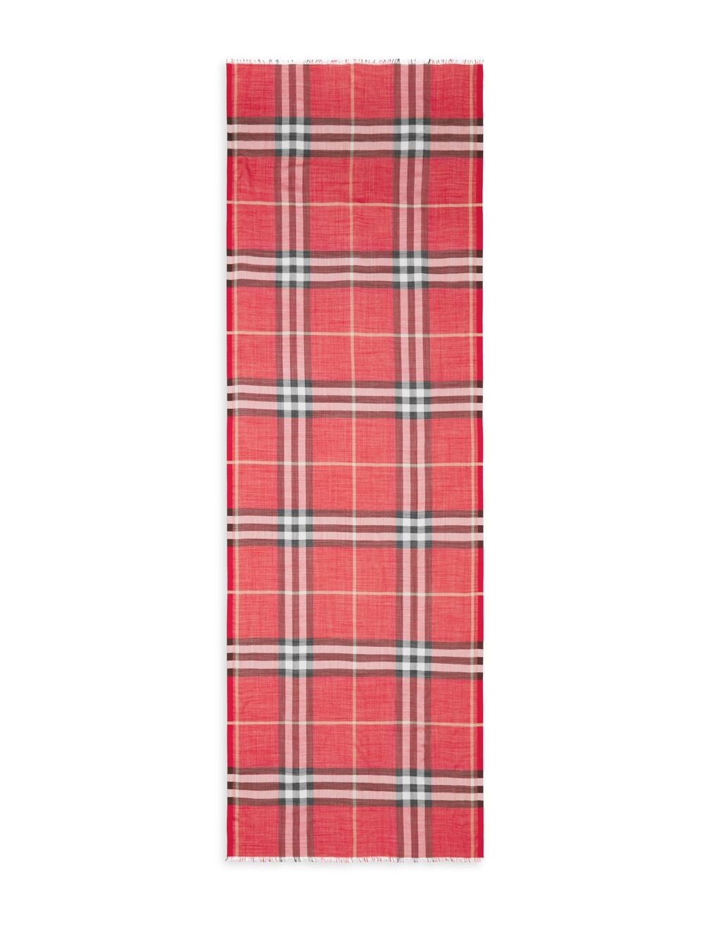 

Шарф из шелковой марли в гигантскую клетку Burberry, черный