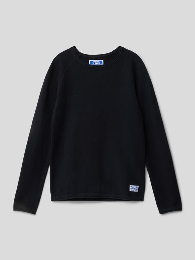 

Вязаный свитер со структурным узором модель "ХОЛМ" Jack & Jones, темно-синий