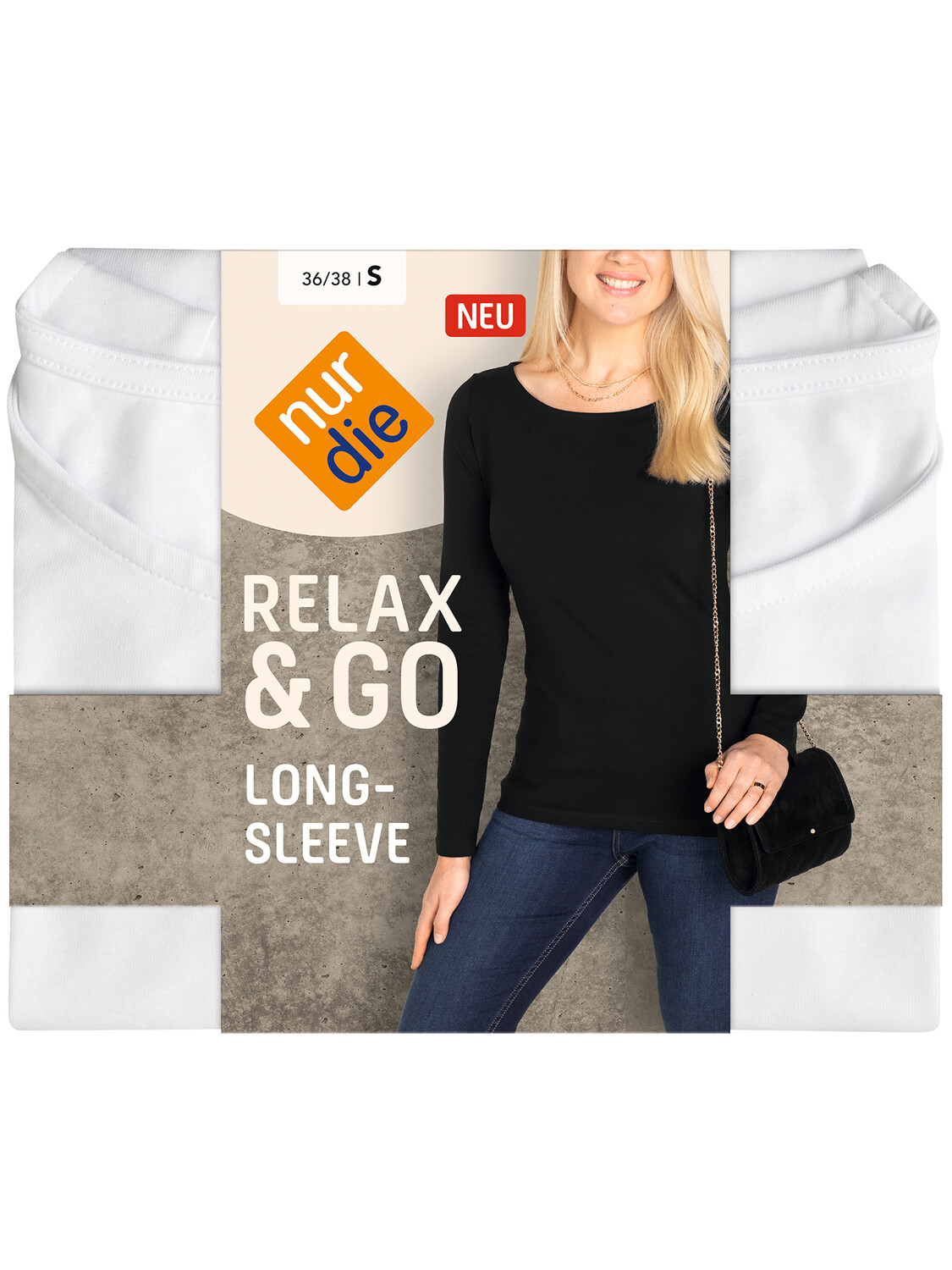

Лонгслив Nur Die Relax & Go, белый