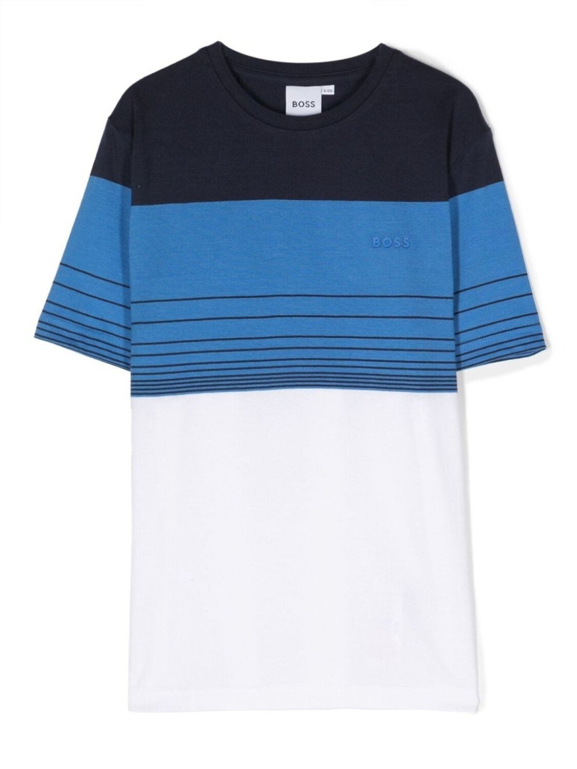 

BOSS Kidswear футболка в полоску, синий